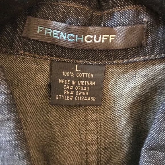 French cuff car length denim jacket - Picture 5 of 6